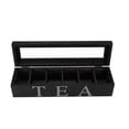 thumbnail image 3 of Caja De Almacenamiento De Bolsitas De Té De Madera De Seis Compartimentos Con Organizador De Bolsitas De Té Con Tapa Yuarrent HA026009-02, 3 of 6