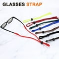 thumbnail image 3 of Glasses Strap, 6Pcs Adjustable Sports Eyeglass Strap Sunglasses Holder Elastic Sunglasses Eyewear Retainer for Men Women, Black/Khaki/Dark Red, 3 of 7