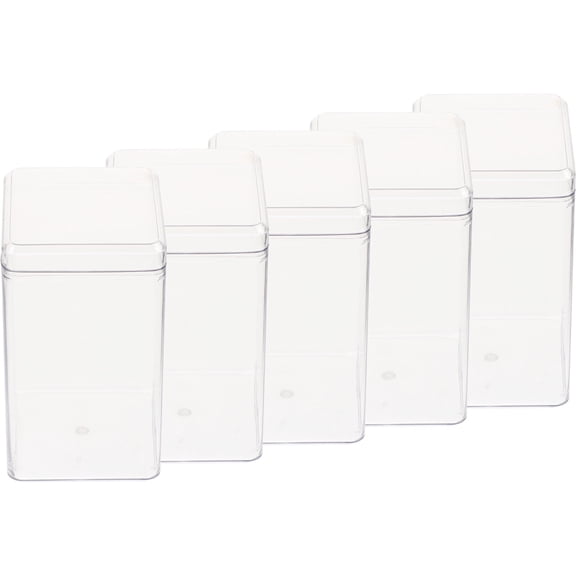 MLINS 5 Pcs Display Boxes Handicrafts Storage Case Organizers Clear Transparent