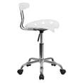 thumbnail image 4 of Scranton & Co Polymer Plastic Computer Task Office Chair in White and Chrome, 4 of 6
