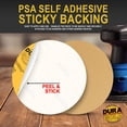 thumbnail image 3 of Dura-Gold Premium 8" Gold PSA Sanding Discs - 60 Grit (Box of 10) - Self Adhesive Stickyback Sandpaper for DA Sander, Finishing Coarse-Cut Abrasive - Sand Auto Car Paint, Woodworking Wood, Metal, 3 of 7