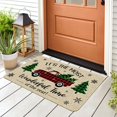 thumbnail image 5 of Christmas Doormats 17x29 Inch, Welcome Door Mats for Front Door, Winter Christmas Truck Farmhouse Plaid Outdoor Mats for Indoor or Outdoor Decorations,Merry Christmas Decor for Home, 5 of 6