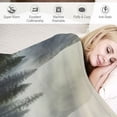 thumbnail image 3 of Shiartex Fog Mountain Trees Ideal Comfy Throw Blanket for All Seasons Exquisite Gifts 60x80in, 3 of 6
