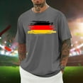 thumbnail image 2 of Bjutir Mens Tshirts Flag Of Germany Print Short Sleeve Round Neck Floral Fashion Trend Bottoming Shirt Tops Shirts Grey, 2 of 6