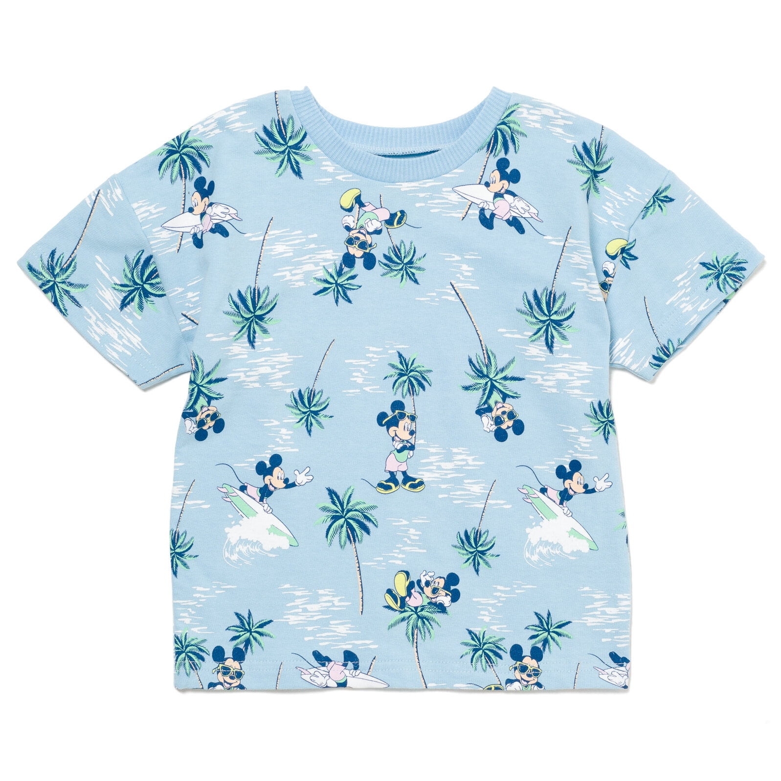 Disney Mickey Mouse Baby Boys' 2-Piece T-Shirt and Shorts Set Mickey Light Blue