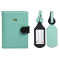 thumbnail image 1 of JAVOedge Two Tone Color RFID Blocking Passport Case with Pen Holder and 2 Matching Luggage Tags, 1 of 7