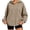 A-Beige1110, variant on Wxolcjlv Solid Quarter Zip Hoodies for Women Long Sleeve Pullover Tops