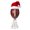 A, variant on Dserhfy Rugby Christmas Tree Topper with Santa Hat Spring Base Bouncing Sports Ornament Fun Desk Decor for Holiday Parties Valentine's Day Gifts