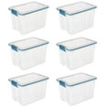 thumbnail image 1 of Sterilite 20 Quart Gasket Box, Stackable Storage Bin with Latching Lid, 6 Pack, 1 of 8