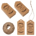 thumbnail image 2 of 100pcs Kraft Paper Gift Tags Gift Wrapping Labels Wedding Birthday Party Gift Wrapping Crafts, 2 of 8
