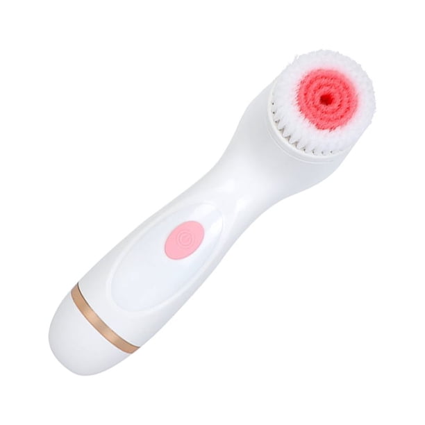 Vogacara Máquina de limpieza Facial de plástico para mujer, cepillo eléctrico de mano inalámbrico profesional de 500mAh y 3V con batería, Tratamientos faciales Rosado
