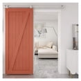 thumbnail image 2 of TSMST 4-16 FT Stainless Steel Sliding Barn Door for Single Wood Door Hardware Clsoet Track Kit T Shape Hanger Kit ,Easy to Install, 2 of 7