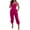 Hot Pink, variant on Womens Jumpsuits Womens Overalls with Suspenders and Print Casual Jumpsuit