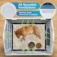 thumbnail image 4 of HomGarden 26-in Plastic Small Dog House Portable Pet Puppy House Shelter W/Skylight, Blue, 4 of 10