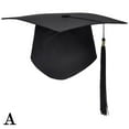 thumbnail image 5 of Graduation Mortarboard - Master's Fitted Black * Hat - Academic Gown Acce E5, 5 of 7