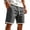 Dark Gray, variant on Mens Solid Zip Pocket Shorts Drawstring Elastic Waist Loose Fit Color Block Short Pants Leg Quick Dry Summer Athletic Running Swim Trunks