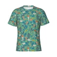 thumbnail image 4 of Vsdgher Mushrooms and Flowers Print Men's Dry Fit Mesh Athletic Shirts Moisture Wicking Tennis T-Shirt Tops, 4 of 9