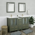 thumbnail image 3 of Vanity Art 60" Double Sink Freestanding Bathroom Vanity Set with Ceramic Top and Mirror, 3 of 9