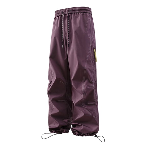 Yaoyar Men Hiking Cargo Pants Windproof Water Resistant Pant Lightweight Loose Elastic Waist Fashion Trousers with Pockets