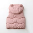 thumbnail image 7 of Eltusu Toddler Girls Puffer Vests, Hooded Solid Color Windproof Thermal Winter Outerwear Pink Size 2-3 T, 7 of 7