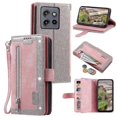 thumbnail image 1 of For Motorola Edge 50 Neo 5g Case Pu Leather Phone Cover With Zipper Wallet 9 Card Slots -, 1 of 5