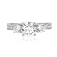 thumbnail image 2 of AVORA 10K White Gold 1.25 Carat Simulated Diamond CZ Trio Engagement Wedding Anniversary Ring  - Size 8, 2 of 6