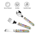 thumbnail image 3 of Haiem Cute Dogs Collage for Stainless Steel Kids Silverware Set - Children’s Utensil Set - Children's Knife, Fork And Spoon Set - Metal Kids Cutlery Set, 3 of 8