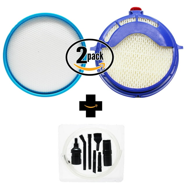 2-Pack Replacement Dyson DC25 The Ball Upright Models Vacuum Post & Pre-Motor Filter Kit with 7-Piece Micro Vacuum Attachment Kit - Compatible Dyson 916188-05, 914790-01 Post-Motor & PreFilter