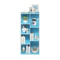 thumbnail image 5 of Furinno LUDER 7-Cube Open Shelves Bookcase 9.4 x 19.5 x 41.7 White/Light Blue, 5 of 5