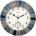 thumbnail image 1 of OCEST 13 Inch Large Outdoor Indoor Clock, Waterproof Wall Clock with Thermometer, Weather-Resistant Non-Ticking Battery Operated Decor for, 1 of 7