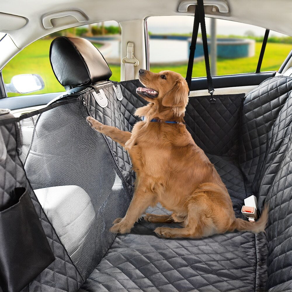 SUPSOO Dog Car Seat Cover Waterproof Durable Anti-Scratch Nonslip Back Seat Pet Protection Dog Travel Hammock for Cars/Trucks/SUV 