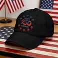 thumbnail image 2 of 250 Anniversary USA Hat Distressed Style, America 250 Hat Vintage Washed Baseball Cap, USA 250th Anniversary Low Profile Design, America 250th Anniversary Hat , Black, 2 of 7