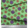 thumbnail image 2 of Soimoi Velvet Fabric Mandala Kaleidoscope Print Fabric by Yard 58 Inch Wide, 2 of 3
