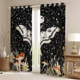thumbnail image 2 of Feelyou Dreamy Moth Butterfly Black Out Curtains, Mushroom Groovy Flower Curtains Pack of 2 (42x63 Each), Mystic Constellation Bedroom Curtains, Living Room Curtains Decor, 2 of 6