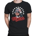 thumbnail image 2 of Smartprints 'Merica Patriotic Retro George Washington Men's T-shirt, Black, S, 2 of 3