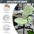 thumbnail image 6 of ZIATUBLES Computer Office Chair Covers Stretchable Soft Desk Chair Protector Cover Removable Washable Computer Chair Dustproof Stylish Chair Slipcover, S, Flower Butterfly Light Green, 6 of 7