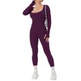 thumbnail image 7 of Women Yoga Jumpsuits Workout Ribbed Long Sleeve Sport Jumpsuits, 7 of 7