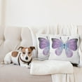 thumbnail image 4 of Ambesonne Butterfly Throw Pillow Cover 2 Pack, Pointillist Butterfly, 20", Dark Purple and Violet, 4 of 5