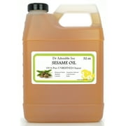 Dr. Adorable - 100% Pure Sesame Seed Oil UNREFINED - Organic Cold Pressed Extra Virgin- 32 oz
