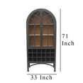thumbnail image 5 of Veria Curio Wine Bar Cabinet, 2 Glass Arch Doors, Matte Black 71 Inch, 5 of 5