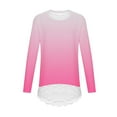 thumbnail image 6 of Bxsruta Pullover for Kids, Kids Clothes Children's Gradient Color Irregular Hem Lace Casual Sports Long Sleeved Round Neck Top, 6 of 7