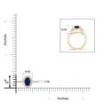 thumbnail image 4 of Angara Natural 0.3 Ct. Blue Sapphire with Diamond Halo Ring in 14K Rose Gold for Women (Ring Size: 3.5), 4 of 9
