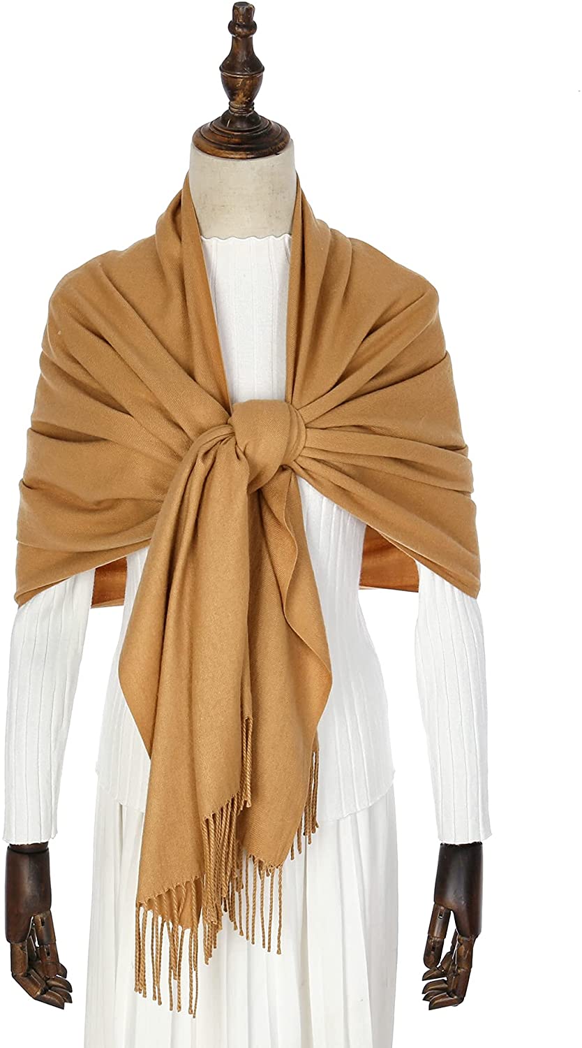 Winter Scarf Shawl Wrap for Women Camel 