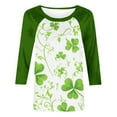 thumbnail image 5 of Aofany St Patricks Day Tops for Women 3/4 Sleeve Crewneck Shamrock Shirts Casual Trendy Festival Holiday Tunic Tee Tops, 5 of 6