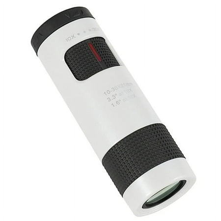 Telescope 10-30x21 Zoom Mini Portable Spotting Scope Camping Equipment Tourism Optical Sight WHITE