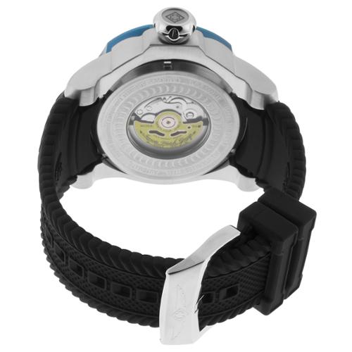 Invicta Men's 19314 Venom Blue Bezel Gunmetal Dial Black Silicone
