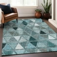 thumbnail image 6 of Addison Rugs Mayfield Washable Transitional Geometric Teal Rectangle Rug, 8' x 10', 6 of 6
