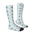 thumbnail image 4 of Lsque Turtles And Goldfish Printed Crew Socks Men's Women's LightWeight Thin Casual Calf Socks ,Knee High Socks,Cotton Socks, 4 of 9