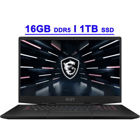 MSI Stealth GS77 Premium Gaming Laptop 17.3" FHD IPS 144Hz Intel 14-core i7-12700H 16GB DDR5 1TB SSD GeForce RTX 3060 RGB Backlit Thunderbolt Killer AX1675 Nahimic Dynaudio FHR IR Camera Win11