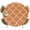 Burnt Orange, variant on Elastic Fitted Round Tablecloth, Orange Morocco Waterproof Stretch Table Cover for 45"-54" Tables, Farmhouse Ethnic Geometric Grid Aesthetic Washable Outdoor Tablecloths for Patio, Picnic, Camping